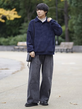 「アイテム（ポロシャツ）」を使った、こーせ︎︎︎︎︎︎︎︎さん（メンズ・169cm）の秋コーディネート