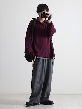 「ETELIO（エテリオ）の【2点セット】サージカルステンレスフープ　イヤーカフ　巾着付き（イヤーカフ）」を使った、こーせ︎︎︎︎︎︎︎︎さん（メンズ・169cm）の夏コーディネート