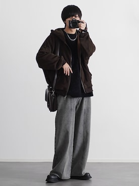 「アイテム（モカシン/デッキシューズ）」を使った、こーせ︎︎︎︎︎︎︎︎さん（メンズ・169cm）の秋コーディネート