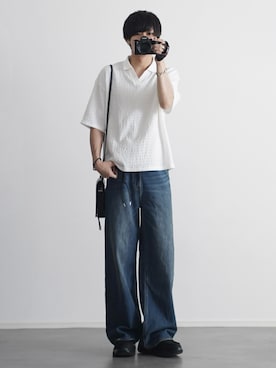 「MONKEY TIME（モンキータイム）のアイテム（パンツ）」を使った、こーせ︎︎︎︎︎︎︎︎さん（メンズ・169cm）の夏コーディネート