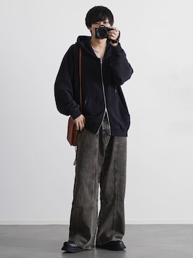 「アイテム（イヤーカフ）」を使った、こーせ︎︎︎︎︎︎︎︎さん（メンズ・169cm）の秋コーディネート