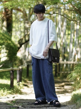 「アイテム（イヤーカフ）」を使った、こーせ︎︎︎︎︎︎︎︎さん（メンズ・169cm）の夏コーディネート