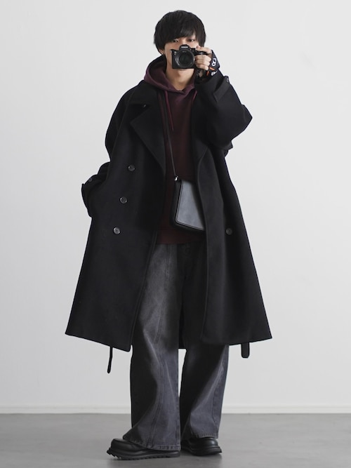 ウール混メルトンダブルチェスターコート（チェスターコート）｜ETELIO