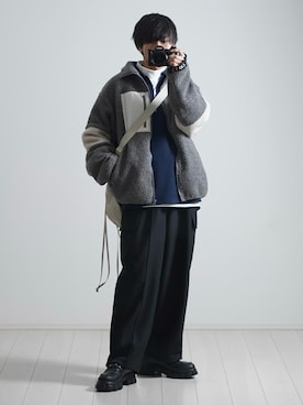 「ETELIO（エテリオ）のアイテム（その他アウター）」を使った、こーせ︎︎︎︎︎︎︎︎さん（メンズ・169cm）の冬コーディネート