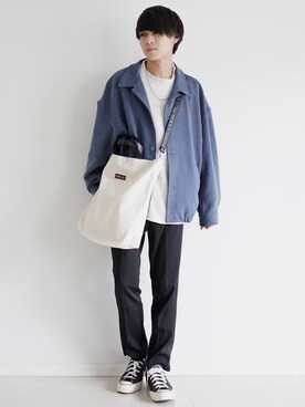 「はじめましてコーデ」｜「アイテム（ブルゾン）」を使った、こーせ︎︎︎︎︎︎︎︎さん（メンズ・169cm）の春コーディネート