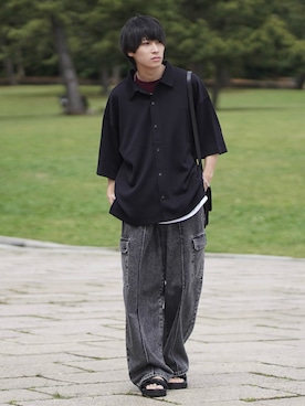 「アイテム（サンダル）」を使った、こーせ︎︎︎︎︎︎︎︎さん（メンズ・169cm）の夏コーディネート