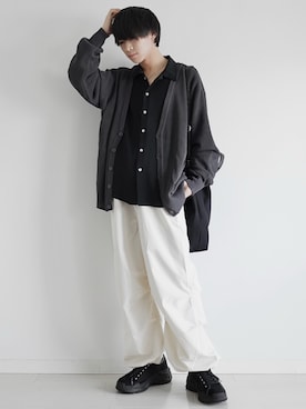 「GLOSTER（グロスター）のアイテム」を使った、こーせ︎︎︎︎︎︎︎︎さん（メンズ・169cm）の春コーディネート