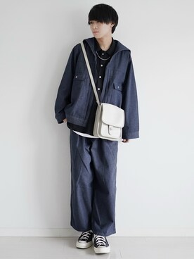 「CASPER JOHN（キャスパージョン）のアイテム（ブルゾン）」を使った、こーせ︎︎︎︎︎︎︎︎さん（メンズ・169cm）の春コーディネート