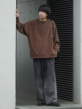 「グラデーションデニム」｜「アイテム（スウェット）」を使った、こーせ︎︎︎︎︎︎︎︎さん（メンズ・169cm）の秋コーディネート