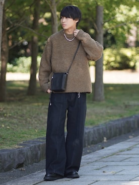 「アイテム（イヤーカフ）」を使った、こーせ︎︎︎︎︎︎︎︎さん（メンズ・169cm）の秋コーディネート