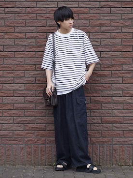 「アイテム（イヤーカフ）」を使った、こーせ︎︎︎︎︎︎︎︎さん（メンズ・169cm）の夏コーディネート