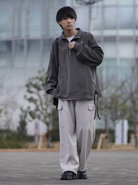 「ETELIO（エテリオ）の【2点セット】サージカルステンレスフープ　イヤーカフ　巾着付き（イヤーカフ）」を使った、こーせ︎︎︎︎︎︎︎︎さん（メンズ・169cm）の冬コーディネート