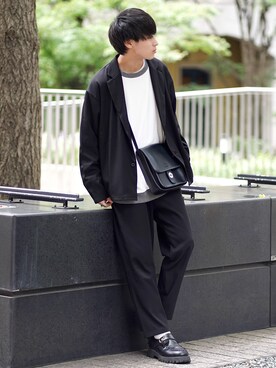 「ETELIO（エテリオ）のアイテム（テーラードジャケット）」を使った、こーせ︎︎︎︎︎︎︎︎さん（メンズ・169cm）の秋コーディネート