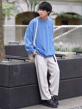 スウェットを使った「白パンツ」の人気ファッションコーディネート - WEAR