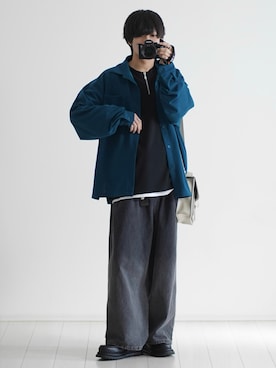 「グラデーションデニム」｜「アイテム（アクセサリー）」を使った、こーせ︎︎︎︎︎︎︎︎さん（メンズ・169cm）の秋コーディネート