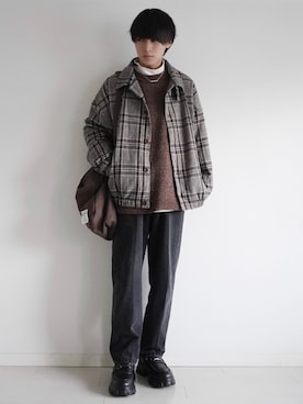 「アイテム（トートバッグ）」を使った、こーせ︎︎︎︎︎︎︎︎さん（メンズ・169cm）の冬コーディネート
