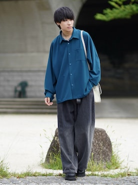 「グラデーションデニム」｜「アイテム（アクセサリー）」を使った、こーせ︎︎︎︎︎︎︎︎さん（メンズ・169cm）の夏コーディネート