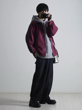 「アイテム（イヤーカフ）」を使った、こーせ︎︎︎︎︎︎︎︎さん（メンズ・169cm）の春コーディネート