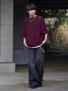 「アイテム（イヤーカフ）」を使った、こーせ︎︎︎︎︎︎︎︎さん（メンズ・169cm）の春コーディネート
