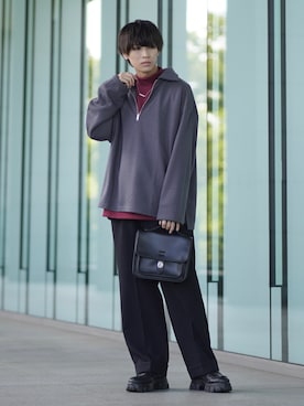 「ETELIO（エテリオ）の【2点セット】サージカルステンレスフープ　イヤーカフ　巾着付き（イヤーカフ）」を使った、こーせ︎︎︎︎︎︎︎︎さん（メンズ・169cm）の秋コーディネート