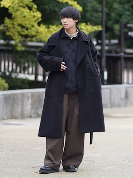 「アイテム（ポロシャツ）」を使った、こーせ︎︎︎︎︎︎︎︎さん（メンズ・169cm）の秋コーディネート