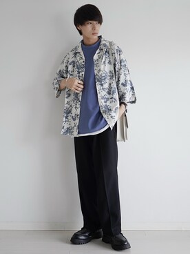 「ETELIO（エテリオ）の【2点セット】サージカルステンレスフープ　イヤーカフ　巾着付き（イヤーカフ）」を使った、こーせ︎︎︎︎︎︎︎︎さん（メンズ・169cm）の夏コーディネート