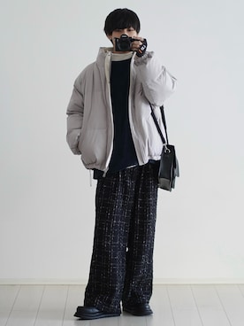 「ETELIO（エテリオ）のアイテム（ブルゾン）」を使った、こーせ︎︎︎︎︎︎︎︎さん（メンズ・169cm）の冬コーディネート