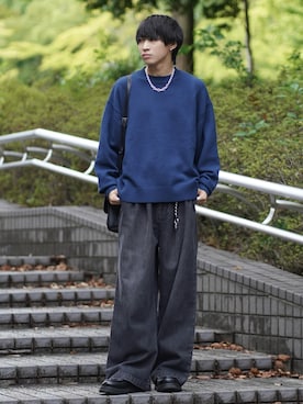 「アイテム（イヤーカフ）」を使った、こーせ︎︎︎︎︎︎︎︎さん（メンズ・169cm）の秋コーディネート