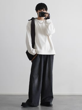 「アイテム（イヤーカフ）」を使った、こーせ︎︎︎︎︎︎︎︎さん（メンズ・169cm）の冬コーディネート