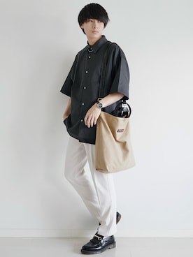 「Dr. Martens（ドクターマーチン）のDr.Martens　ADRIAN SNAFFLE（ドレスシューズ）」を使った、こーせ︎︎︎︎︎︎︎︎さん（メンズ・169cm）の春コーディネート