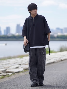 「ETELIO（エテリオ）の【SILVER925コーティング】メタルアンカー＆サークルチェーンブレスレット（ブレスレット）」を使った、こーせ︎︎︎︎︎︎︎︎さん（メンズ・169cm）の春コーディネート