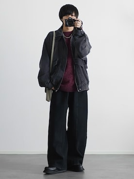 「アイテム（デニムジャケット）」を使った、こーせ︎︎︎︎︎︎︎︎さん（メンズ・169cm）の秋コーディネート