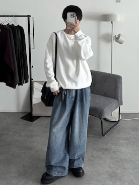 「アイテム（イヤーカフ）」を使った、こーせ︎︎︎︎︎︎︎︎さん（メンズ・169cm）の秋コーディネート