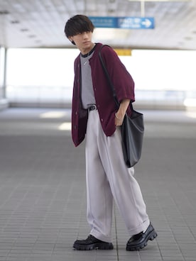 「アイテム（イヤーカフ）」を使った、こーせ︎︎︎︎︎︎︎︎さん（メンズ・169cm）の夏コーディネート