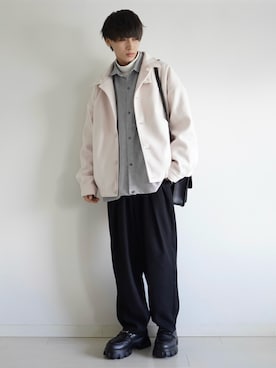 「エテリオ」｜「アイテム（ブルゾン）」を使った、こーせ︎︎︎︎︎︎︎︎さん（メンズ・169cm）の秋コーディネート