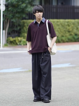 「ETELIO（エテリオ）のアイテム（ブレスレット）」を使った、こーせ︎︎︎︎︎︎︎︎さん（メンズ・169cm）の夏コーディネート