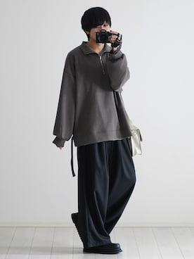 「ETELIO（エテリオ）の【2点セット】サージカルステンレスフープ　イヤーカフ　巾着付き（イヤーカフ）」を使った、こーせ︎︎︎︎︎︎︎︎さん（メンズ・169cm）の秋コーディネート