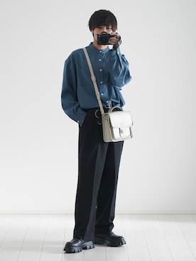 「ETELIO（エテリオ）の【2点セット】サージカルステンレスフープ　イヤーカフ　巾着付き（イヤーカフ）」を使った、こーせ︎︎︎︎︎︎︎︎さん（メンズ・169cm）の夏コーディネート