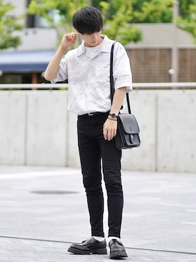 「DEVICE（デバイス）の【WEARISTA こーせ ×DEVICE コラボ】Rename フロントバックル ショルダーバッグ（ショルダーバッグ）」を使った、こーせ︎︎︎︎︎︎︎︎さん（メンズ・169cm）の夏コーディネート