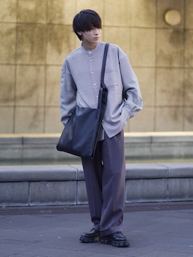 「ETELIO（エテリオ）の【2点セット】サージカルステンレスフープ　イヤーカフ　巾着付き（イヤーカフ）」を使った、こーせ︎︎︎︎︎︎︎︎さん（メンズ・169cm）の秋コーディネート