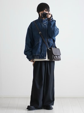 「ETELIO（エテリオ）の【2点セット】サージカルステンレスフープ　イヤーカフ　巾着付き（イヤーカフ）」を使った、こーせ︎︎︎︎︎︎︎︎さん（メンズ・169cm）の秋コーディネート