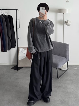 「アイテム（イヤーカフ）」を使った、こーせ︎︎︎︎︎︎︎︎さん（メンズ・169cm）の秋コーディネート