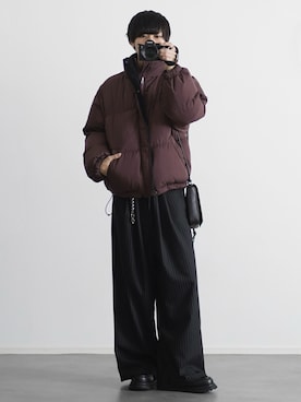 「ETELIO（エテリオ）の【2点セット】サージカルステンレスフープ　イヤーカフ　巾着付き（イヤーカフ）」を使った、こーせ︎︎︎︎︎︎︎︎さん（メンズ・169cm）の冬コーディネート