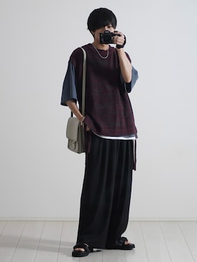 「ETELIO（エテリオ）の【SILVER925コーティング】メタルアンカー＆サークルチェーンブレスレット（ブレスレット）」を使った、こーせ︎︎︎︎︎︎︎︎さん（メンズ・169cm）の春コーディネート