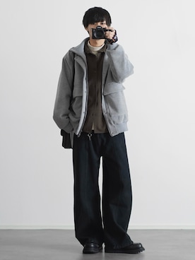 「アイテム（イヤーカフ）」を使った、こーせ︎︎︎︎︎︎︎︎さん（メンズ・169cm）の冬コーディネート