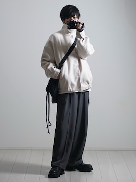 「ETELIO（エテリオ）の【2点セット】サージカルステンレスフープ　イヤーカフ　巾着付き（イヤーカフ）」を使った、こーせ︎︎︎︎︎︎︎︎さん（メンズ・169cm）の冬コーディネート