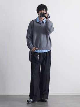 「アイテム（ニット/セーター）」を使った、こーせ︎︎︎︎︎︎︎︎さん（メンズ・169cm）の秋コーディネート