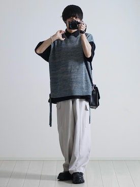 「ETELIO（エテリオ）の【SILVER925コーティング】メタルアンカー＆サークルチェーンブレスレット（ブレスレット）」を使った、こーせ︎︎︎︎︎︎︎︎さん（メンズ・169cm）の春コーディネート