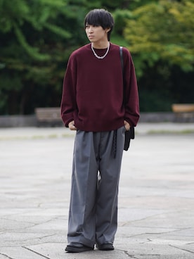 「アイテム（イヤーカフ）」を使った、こーせ︎︎︎︎︎︎︎︎さん（メンズ・169cm）の秋コーディネート