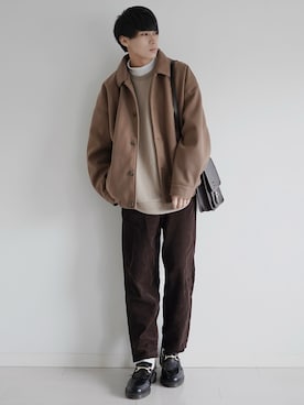 「エテリオ」｜「アイテム（スウェット）」を使った、こーせ︎︎︎︎︎︎︎︎さん（メンズ・169cm）の冬コーディネート